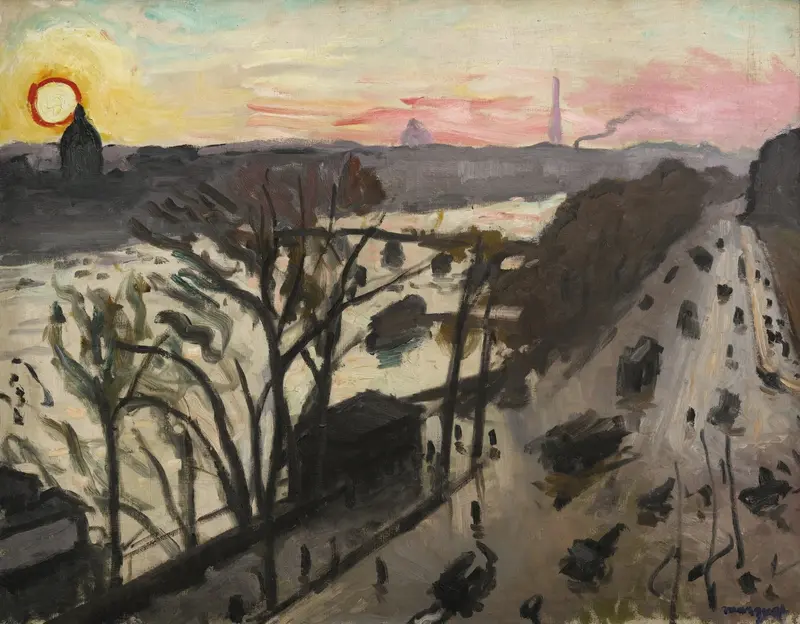 Landscape of Paris in winter by Albert Marquet, oil painting