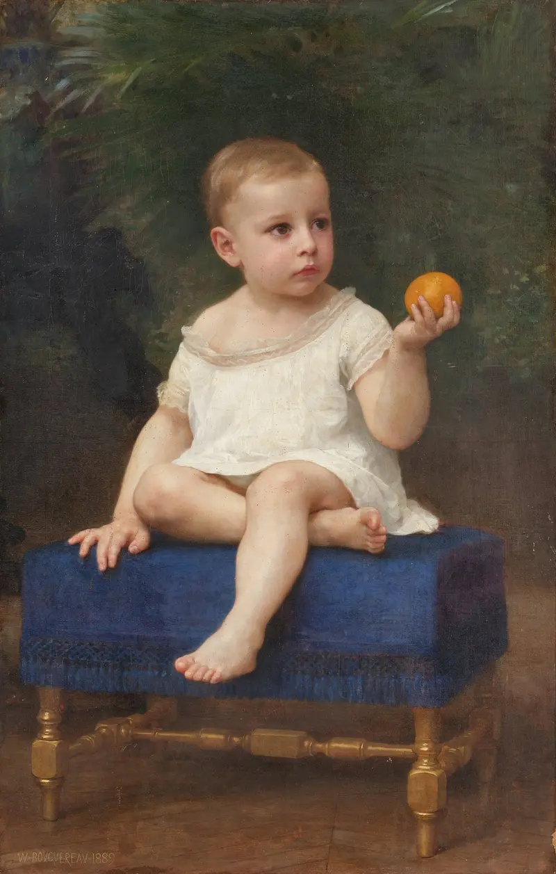 Portrait of a child by William Bouguereau showcasing his signature realism.