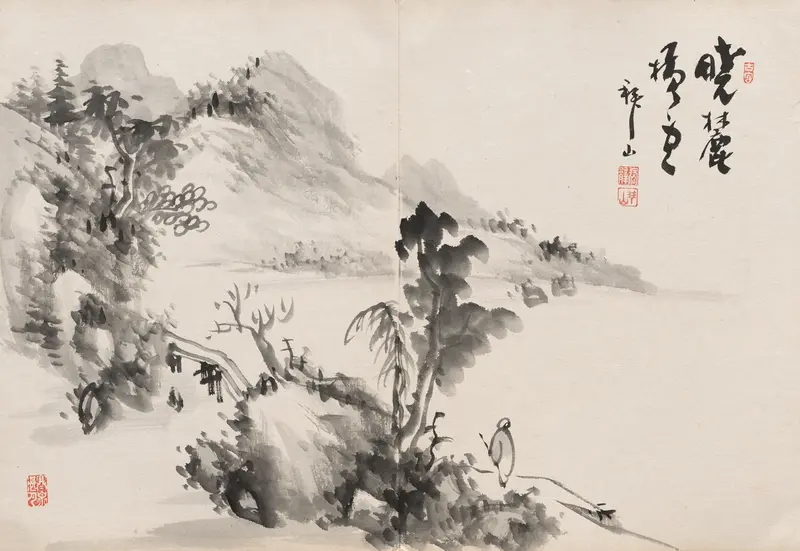 Figurative artwork by Yoshitsugu Haizan, medium unknown, featuring light and color interplay.