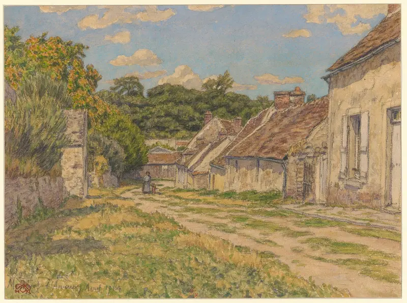 Landscape of Montfort-l’Amaury by Henri Rivière, oil painting