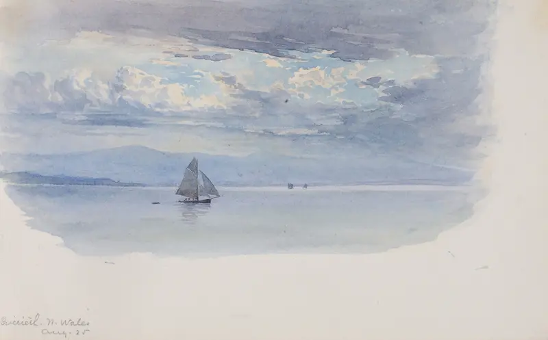 Criccieth, N. Wales II by George Elbert Burr, impressionism, landscape