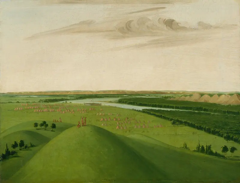 Fort Union, Mouth of the Yellowstone River, oil on canvas by George Catlin