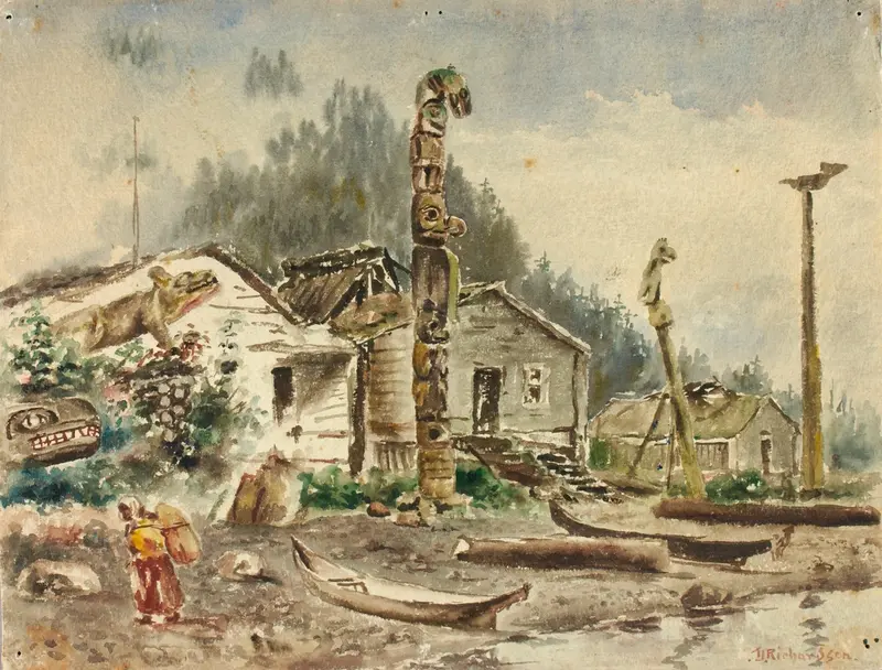 Landscape of Wrangell, Alaska, 1884 by Theodore J. Richardson, oil painting