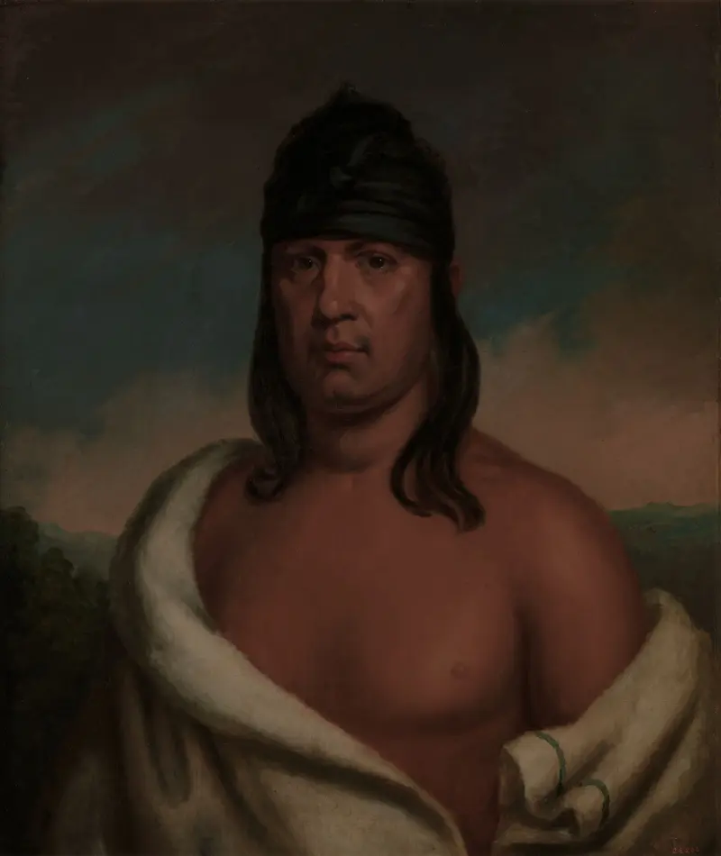Portrait of Sauk delegate Pah-she-pah-how by Henry Inman, oil on canvas