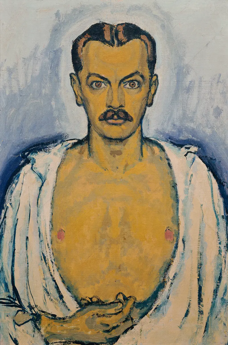 A self-portrait by Koloman Moser showcasing his unique style.