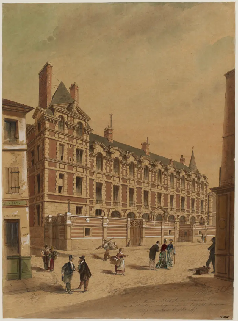 Architecture of Maison Abbatiale à l’angle de la rue de l’Abbaye by Jules-Adolphe Chauvet