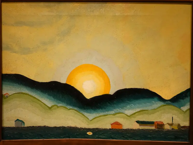 A serene depiction of Northport Harbor by Arthur Dove.
