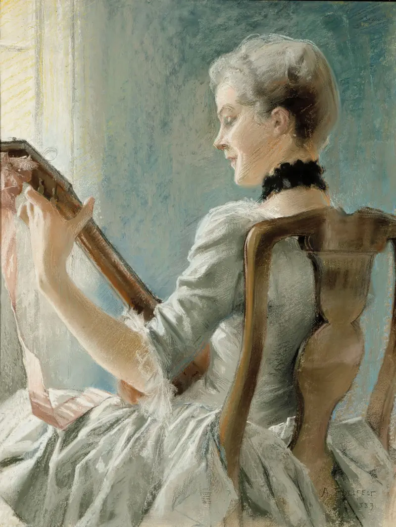A painting by Albert Edelfelt depicting a spring scene.