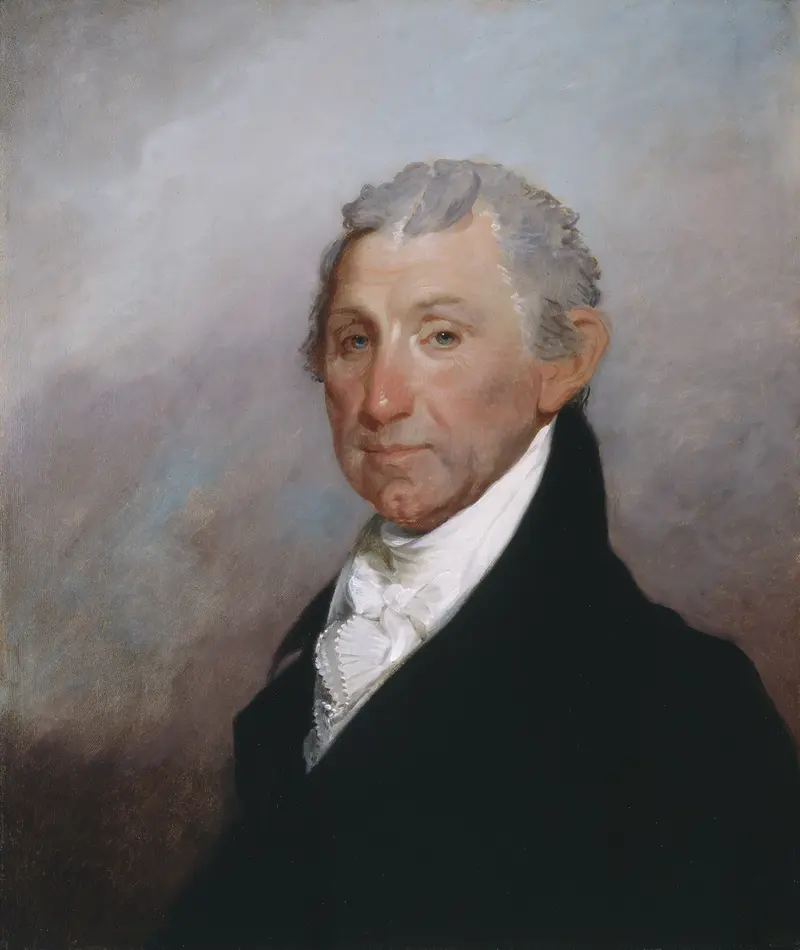 Portrait of James Monroe by Gilbert Stuart.