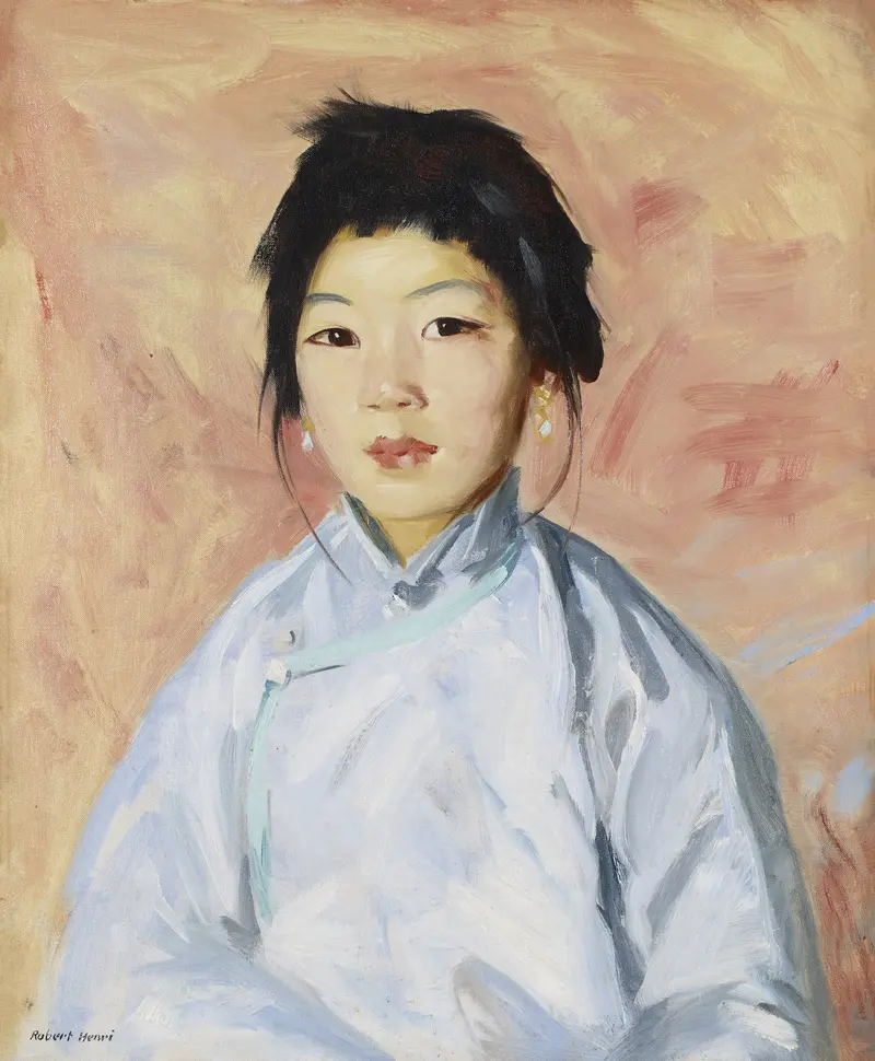 Portrait of a young girl by Robert Henri.