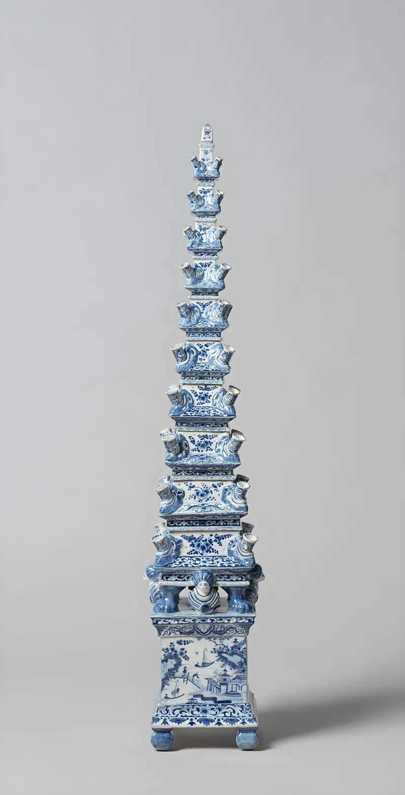 Delftware decorative piece by an unknown artist, earthenware, c. 1700