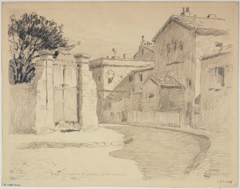 La rue du Chevalier de la Barre et la rue de la Bonne by Ferdinand Boberg, medium unknown