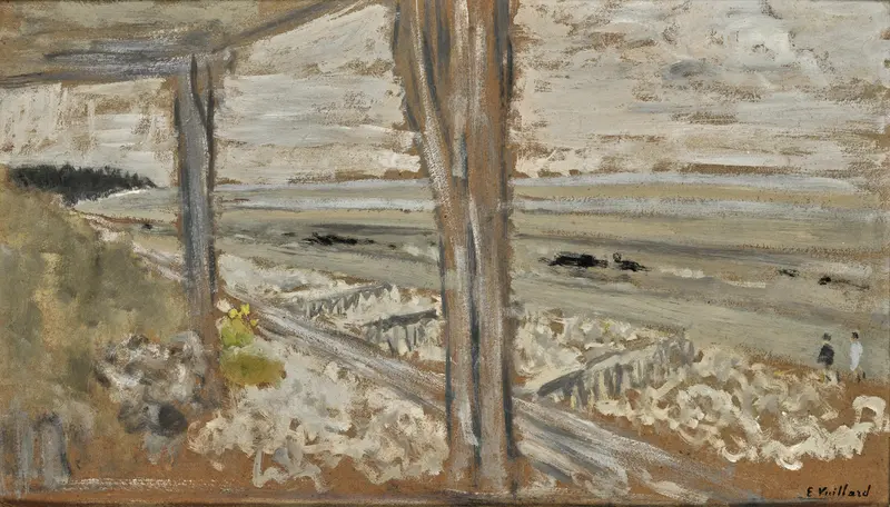 La Grève by Édouard Vuillard, oil on canvas, figures dancing in a vibrant interior.