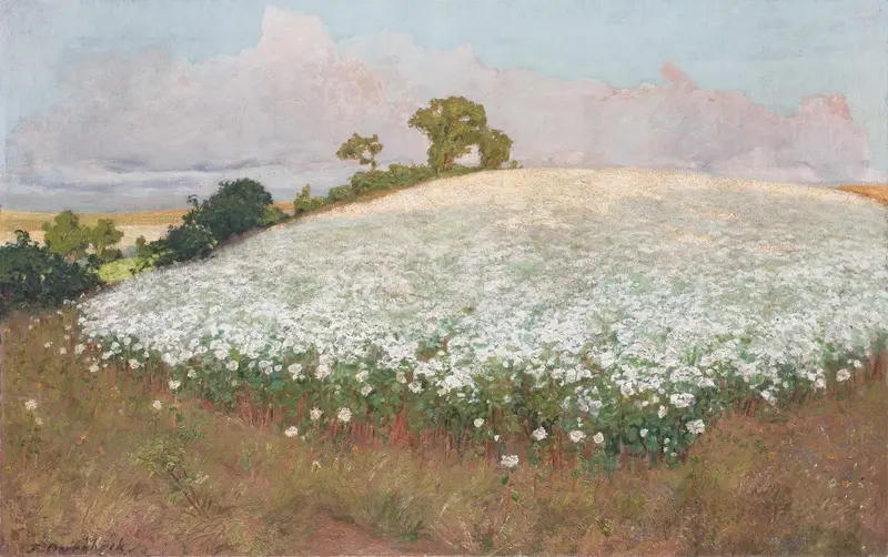 Buckwheat field I by Fritz Overbeck, Impressionism, oil painting