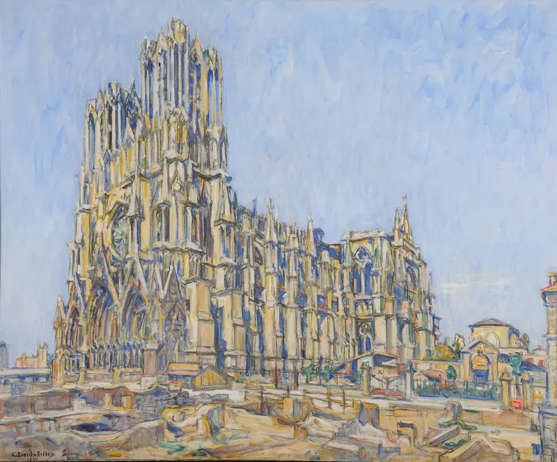 Gothic architecture of Cathédrale de Reims by Germain David-Nillet