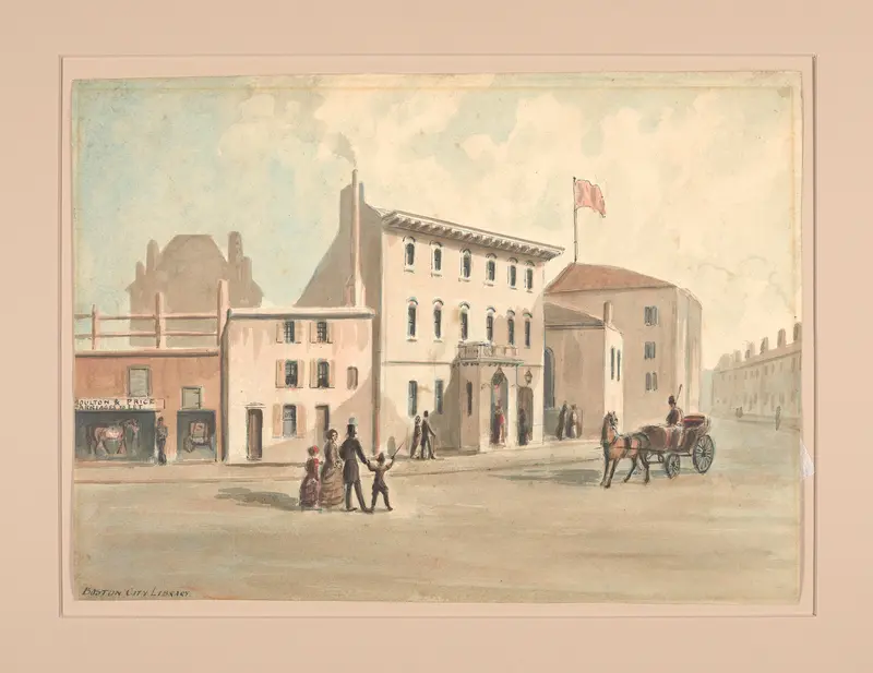 Boston City Library, oil on canvas by Benjamin Champney