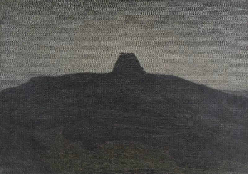 Twilight in Spring II by Karl Nordström, oil on canvas depicting a serene landscape with soft pastel colors.