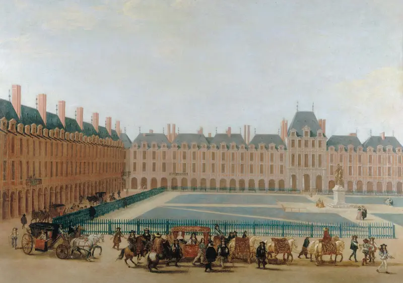Historical scene with a carriage and sunlight, by Unknown Artist, oil painting