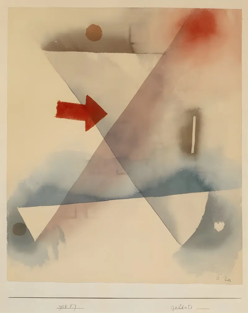 Paul Klee's 'Ringing' features vibrant colors and abstract forms.