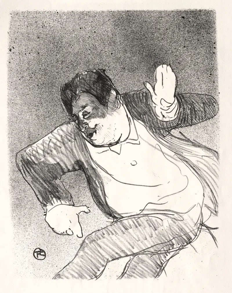 A portrait by Henri de Toulouse-Lautrec showcasing his distinctive style.