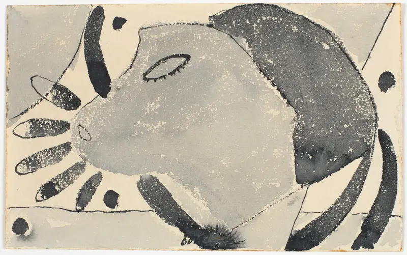 A painting by Arthur Dove featuring a cat in a vibrant and abstract setting.