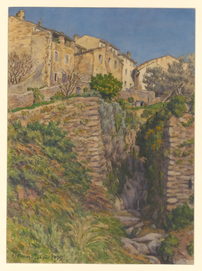 Landscape of Bormes by Henri Rivière, Post-Impressionism