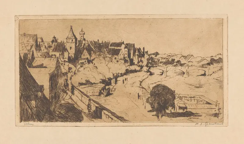 Landscape by Willem Adrianus Grondhout, Post-Impressionism, featuring light and nature.