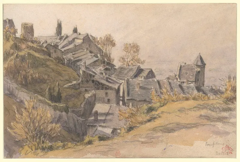 Landscape with a tranquil river, oil painting by Henri Rivière