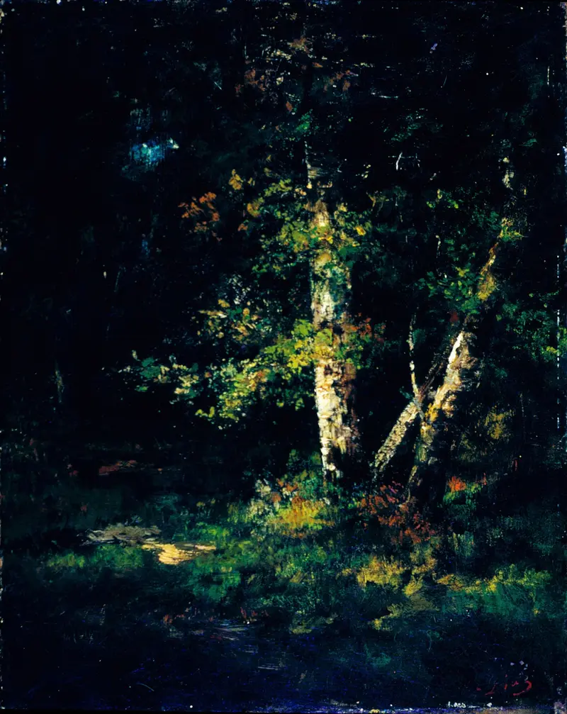 A serene forest scene by Narcisse-Virgile Diaz de La Peña.