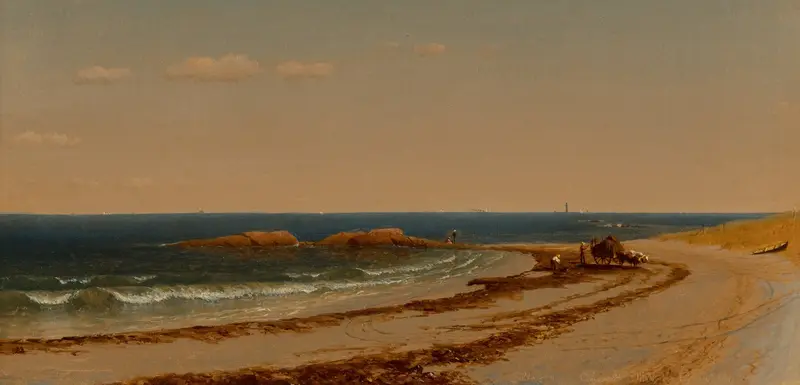 Marine scene with ocean and sky, oil painting by Sanford Robinson Gifford
