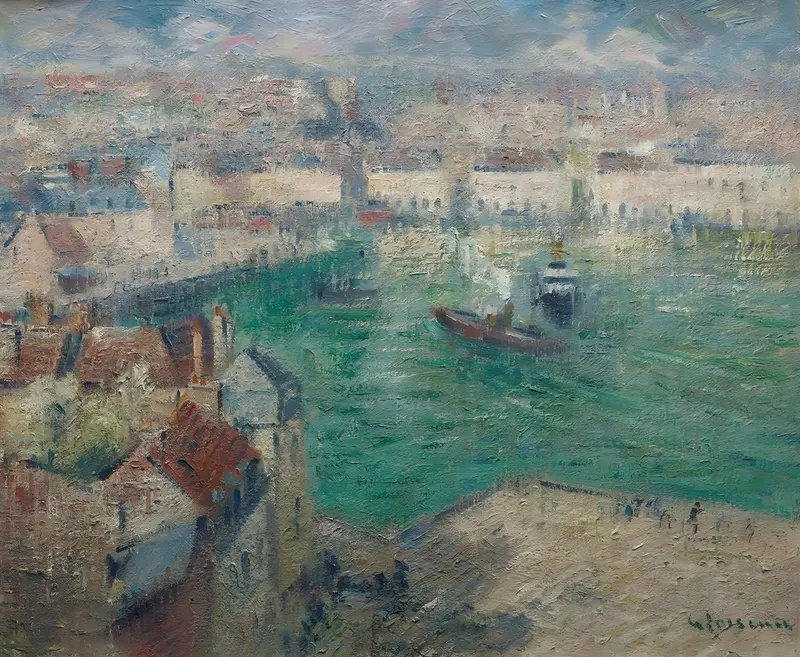 A landscape painting by Gustave Loiseau depicting Dieppe.