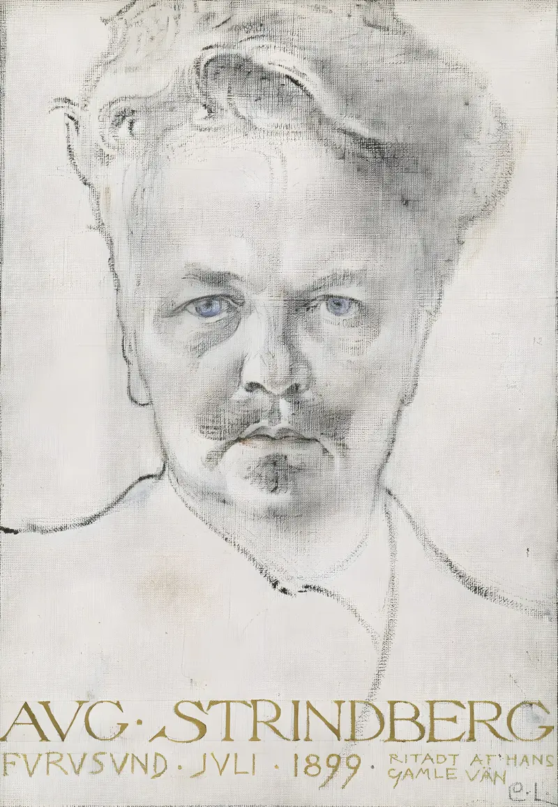 Portrait of the author August Strindberg by Carl Larsson.