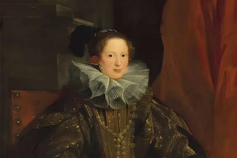 Portrait of an unknown Genoese woman by Anthony van Dyck, showcasing her elegant attire and poised demeanor.
