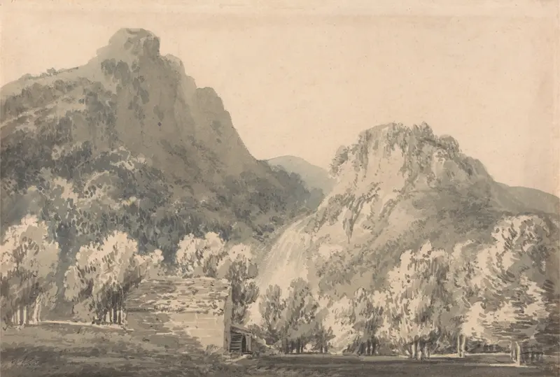 Waterfall of Lodore, a landscape by Joseph Mallord William Turner