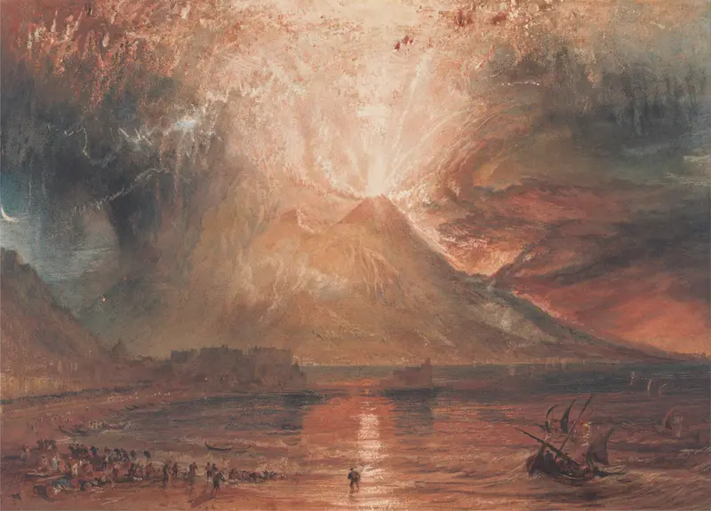 Vesuvius in Eruption, oil on canvas by Joseph Mallord William Turner, depicting a volcanic eruption.