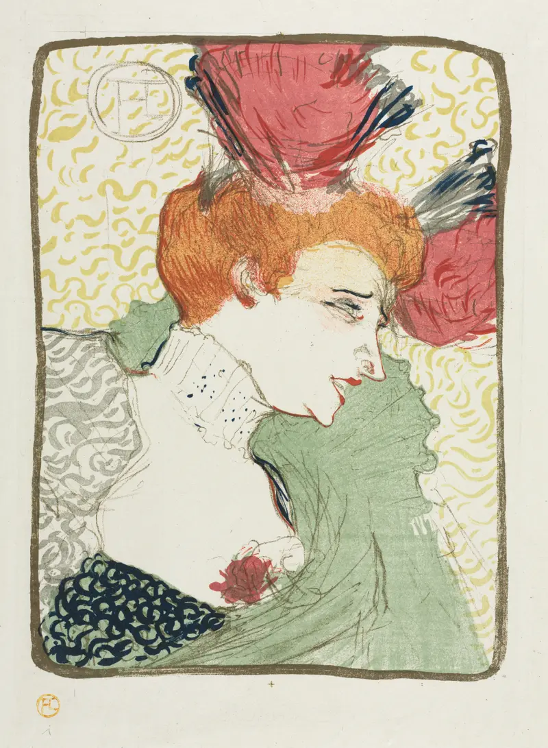 A portrait of Mademoiselle Lender by Toulouse-Lautrec.