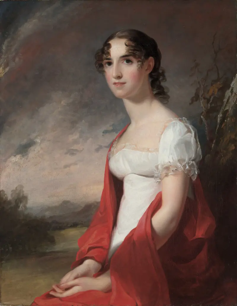 Portrait of Mary Sicard David by Thomas Sully showcases a detailed depiction of the subject.