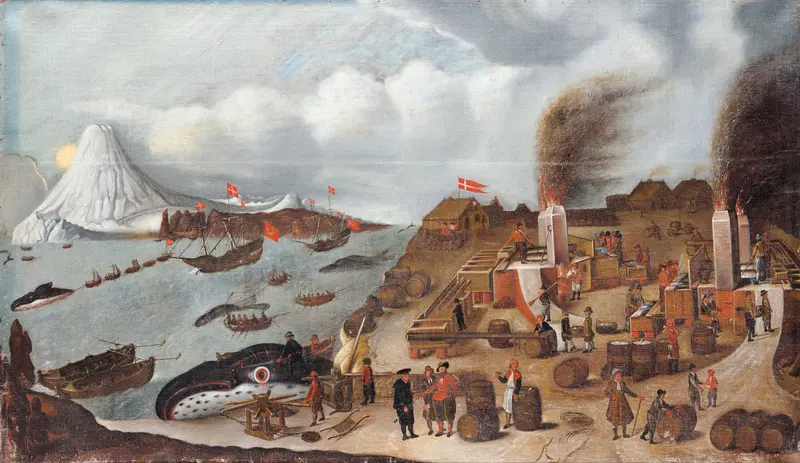 Interior of Danish Whaling Station by Abraham Speeck, realism