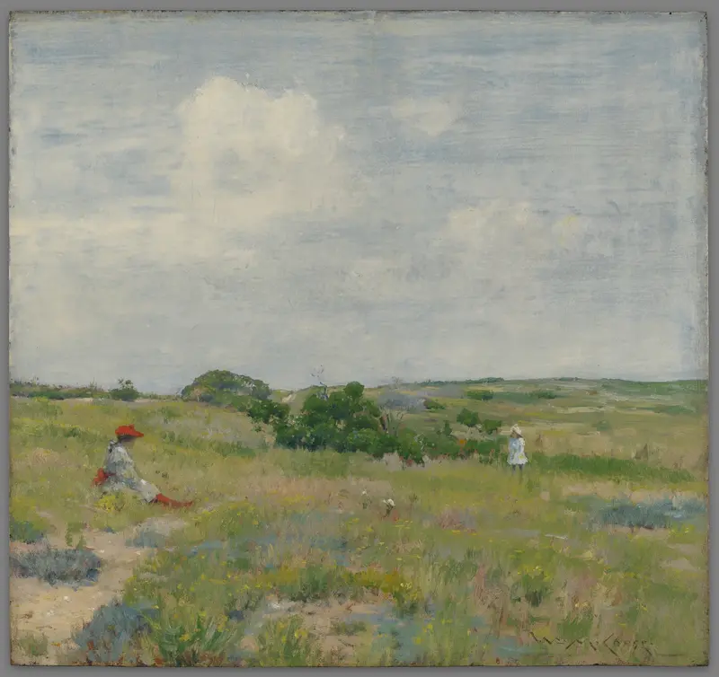 Landscape of Shinnecock Hills by William Merritt Chase, oil painting