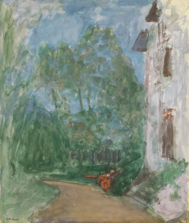 Le Chemin Devant La Maison by Édouard Vuillard, oil on canvas depicting a house and path.