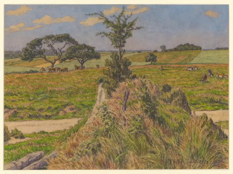 Tôtes by Henri Rivière, lithograph depicting waves and rocks along a tranquil shoreline.