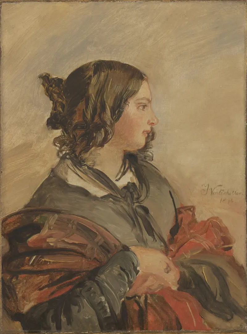Portrait of the Young Queen Victoria by Franz Xaver Winterhalter.