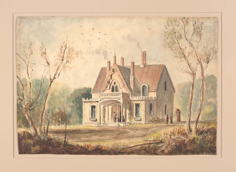Residence of Mr. Mudge Lyman near Swanscot, oil painting by Benjamin Champney