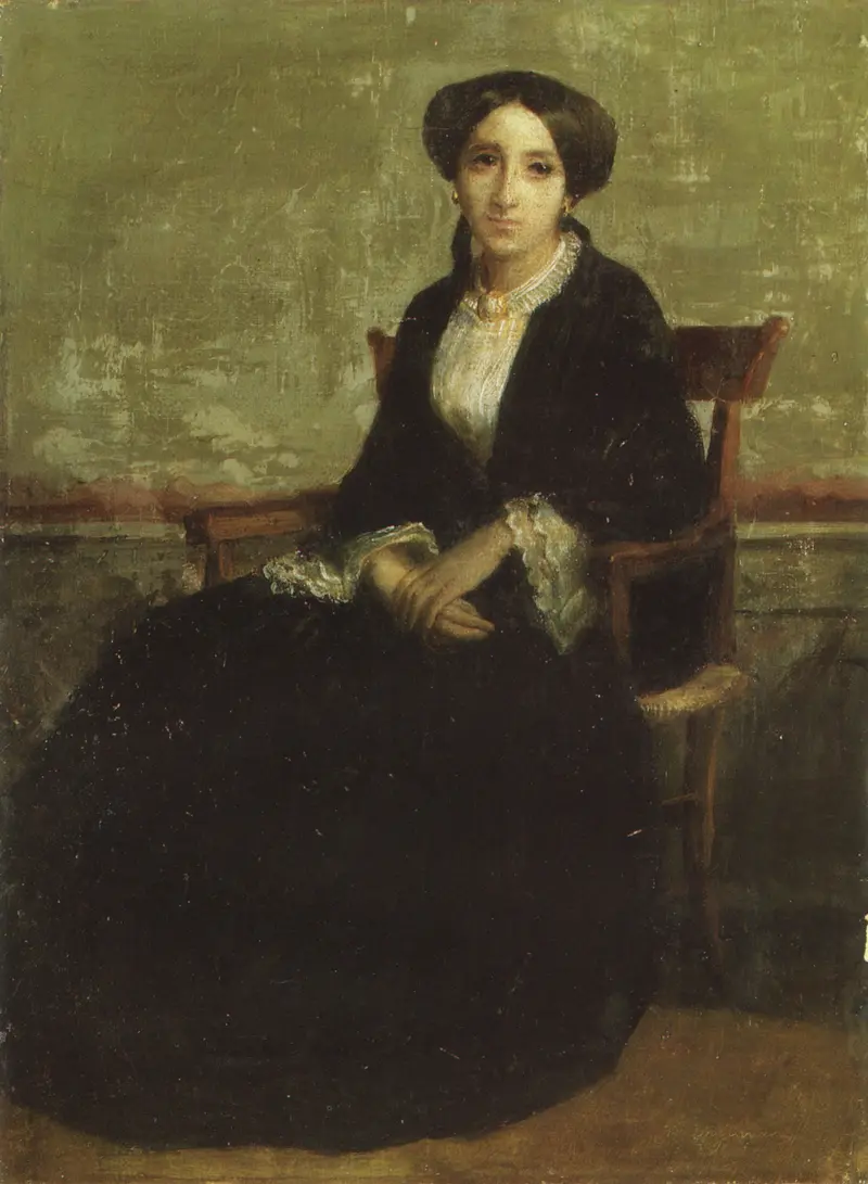 Portrait of Céline Geneviève by William Bouguereau showcases a young woman in a serene pose.