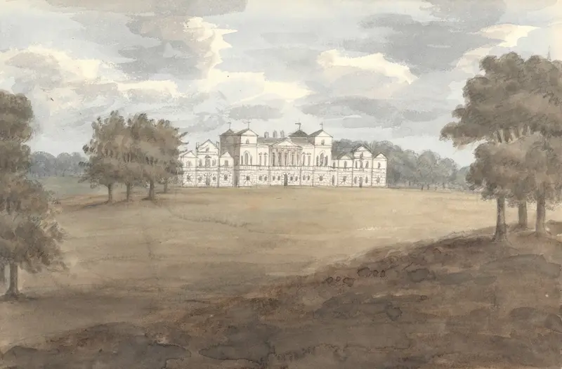 Holkham, August 1824 by Anne Rushout, oil on canvas depicting a vibrant summer landscape