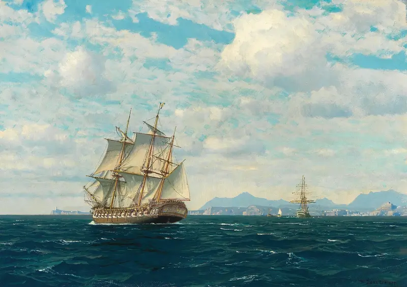 Landscape of the Cape of Good Hope by Michael Zeno Diemer, oil on canvas
