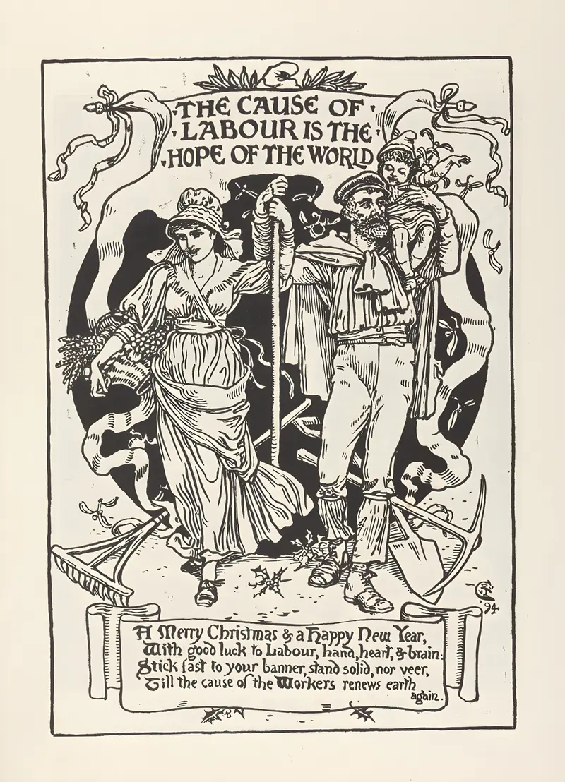 Walter Crane's 'Cartoons for the cause Pl.11' features intricate designs and vibrant colors.