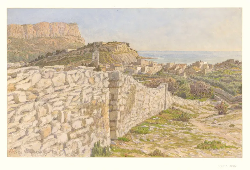 Henri Rivière's painting 'Cassis' captures a serene coastal scene.