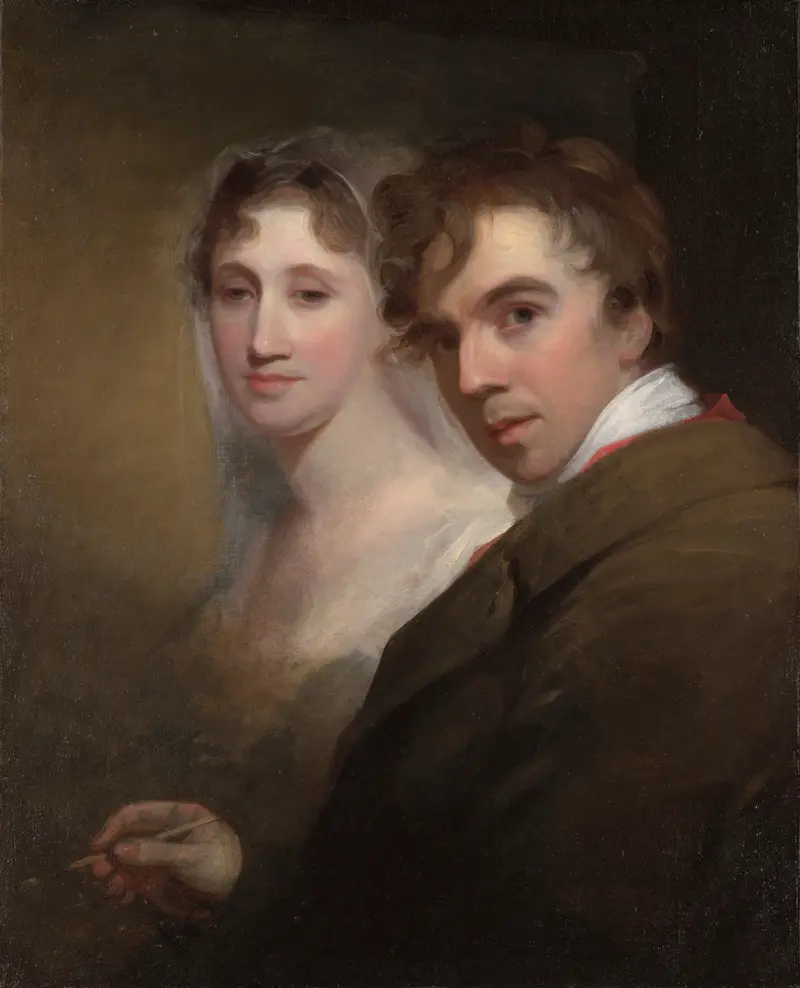 Thomas Sully's self-portrait showcases the artist painting his wife, Sarah Annis Sully.