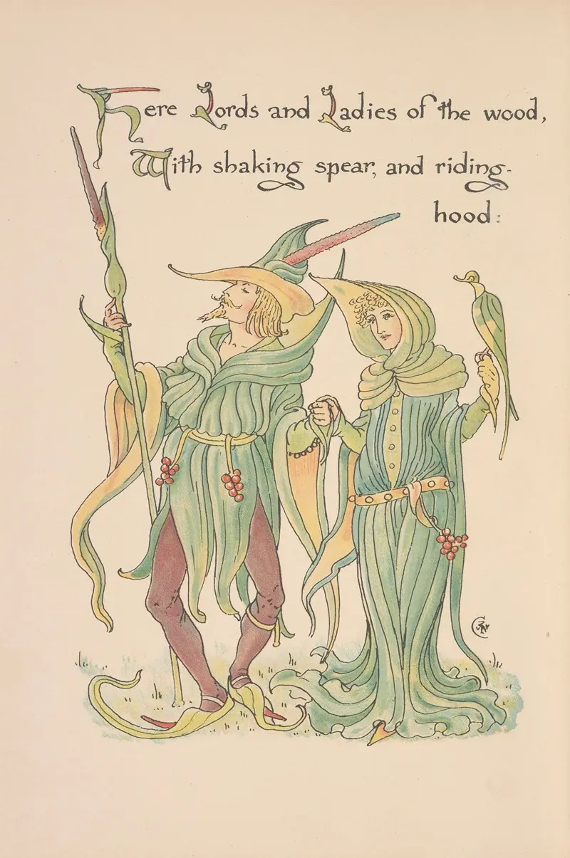 Flora’s feast; A masque of flowers by Walter Crane showcases vibrant floral motifs.